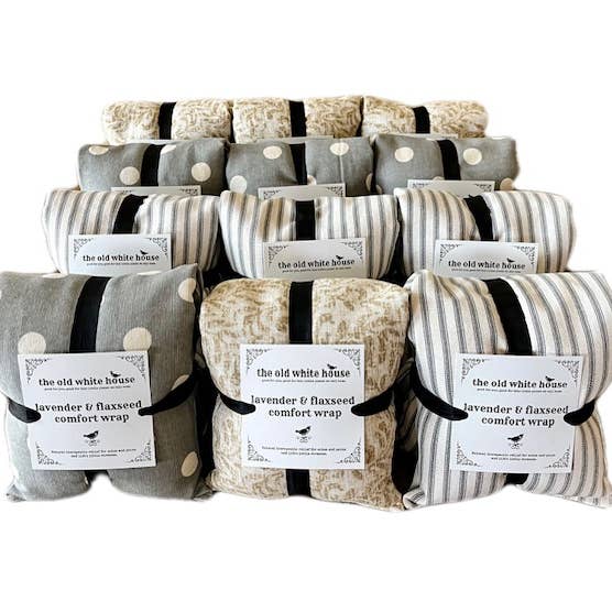 The Old White House - Wholesale Hot/Cold Compress - Custom Lavender & Flaxseed Comfort Wraps with Cover2