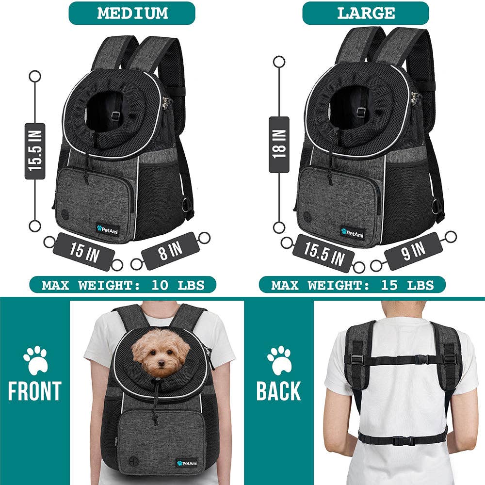 PetAmi - Wholesale Pet Carrier - Cat/Dog - Deluxe Front Chest Pet Carrier Backpack16