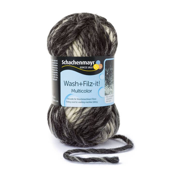MEZ Crafts Germany - Vente Fils à tricoter - Laine feutrée Schachenmayr Wash+Filz-It ! Multicolore 10X50G24