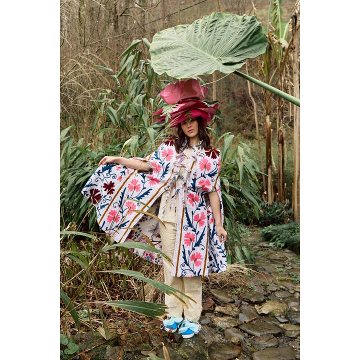 EMBROIDERED REVERSIBLE CAPE for wholesale by Iturrienea