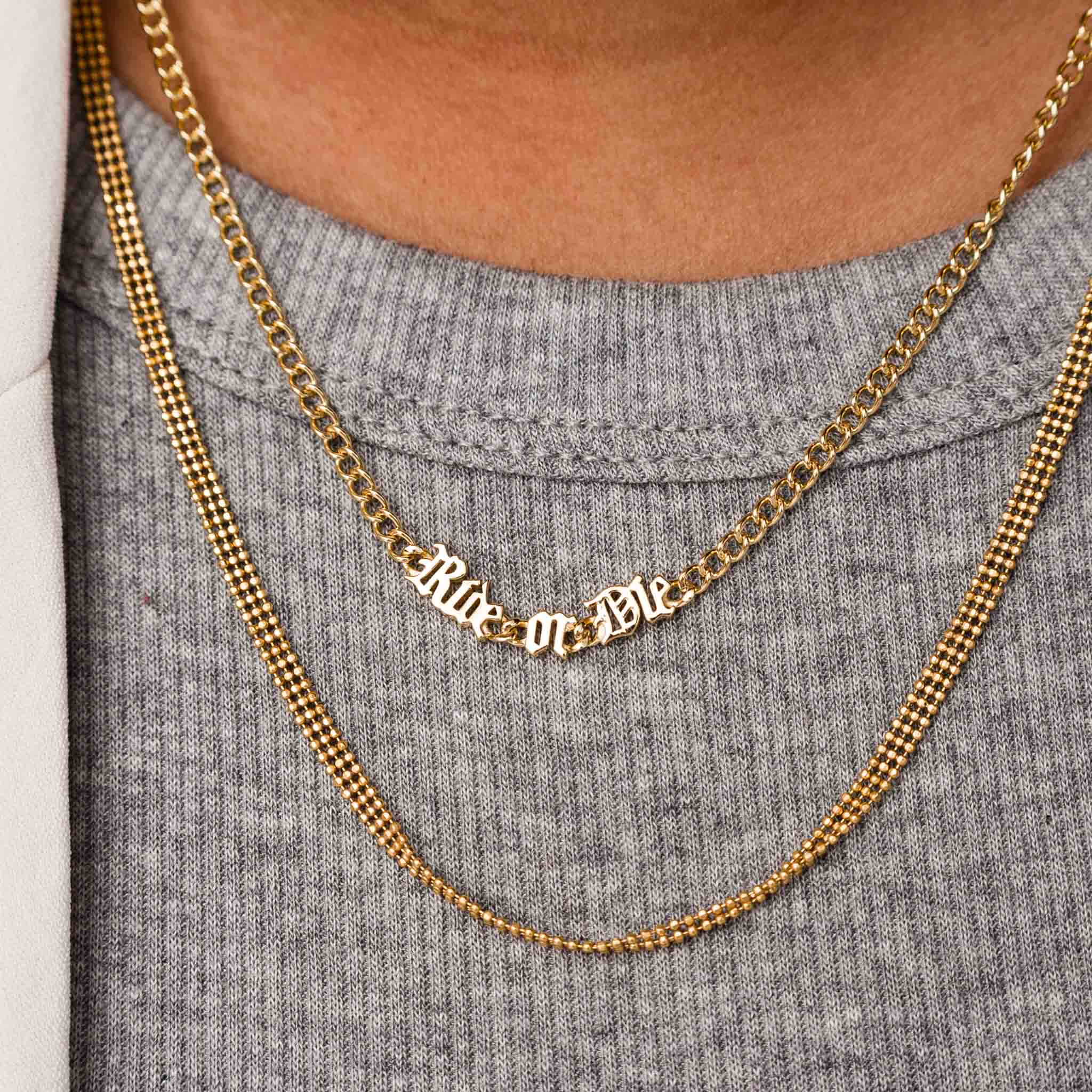Larissa Loden - Wholesale Link & Chain Necklace - 14K Gold Plated Ride or Die Chain Necklace1