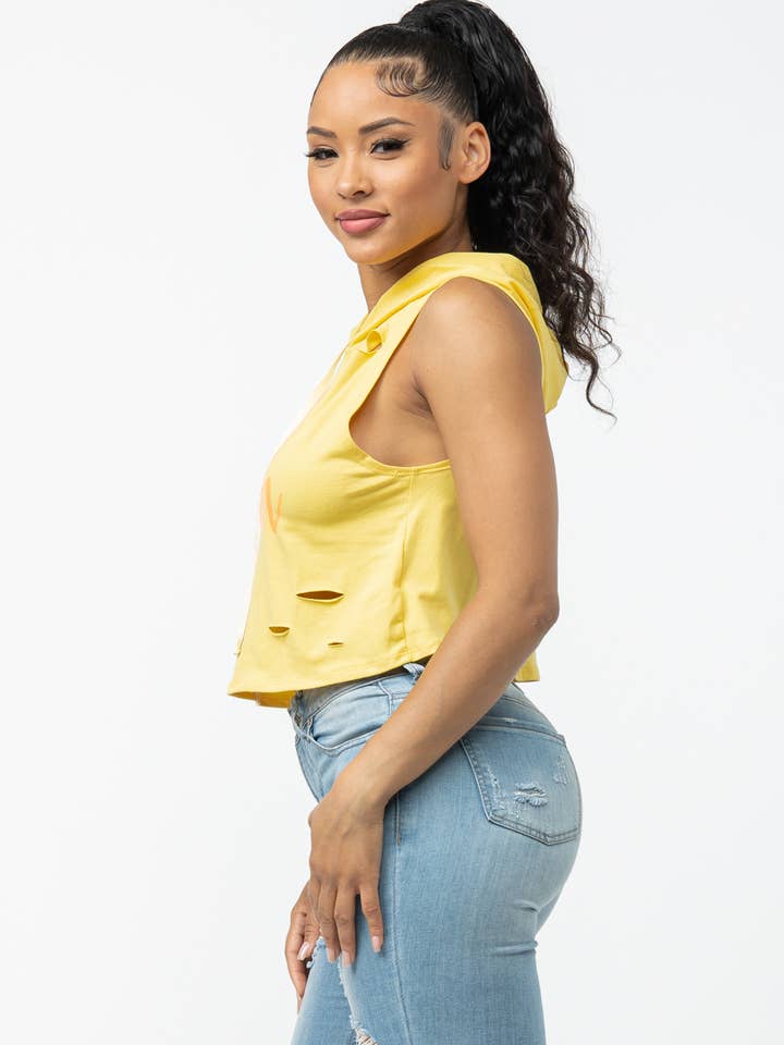 Julia by LoveJ - Wholesale Hoodie - Women's - Front Screen Laser Drawstring Hoodie Top23