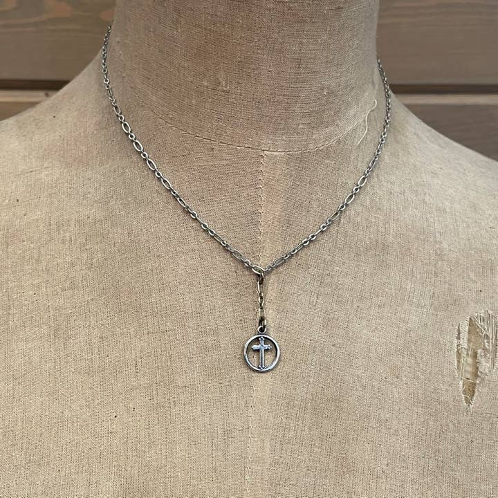 Circle Cross Y Necklace for wholesale by Lorraine Frances Jewelry