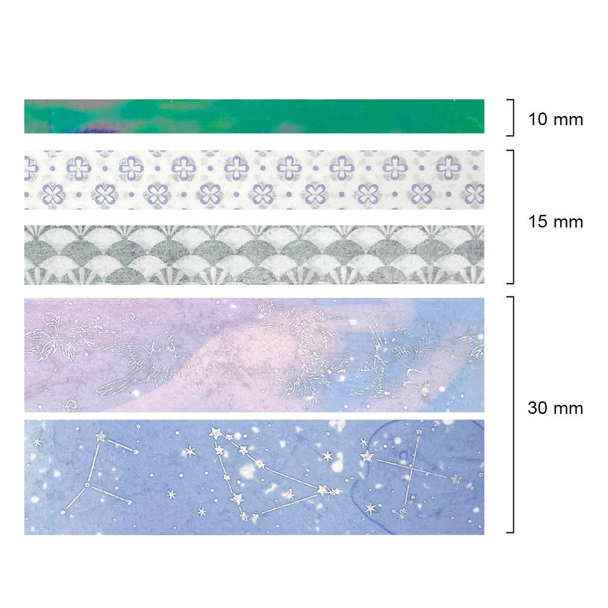 Wrapables.com - Wholesale Washi Tape - Wrapables Decorative Gold Foil Washi Tape and Sticker Set70