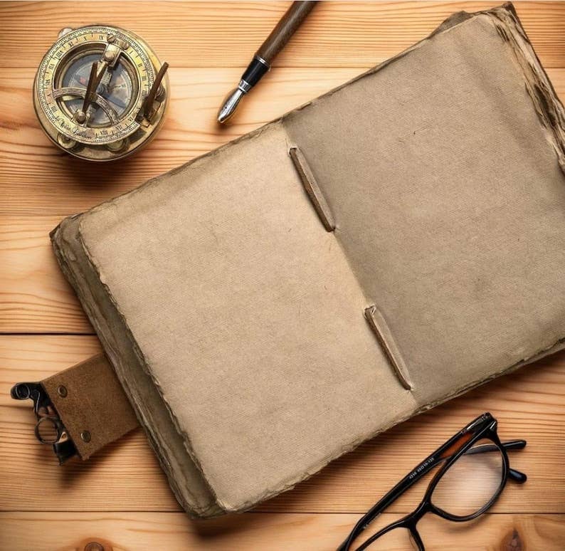 Leatherooze - Vente Journal intime - Journal en cuir marron rustique : Carnet antique2