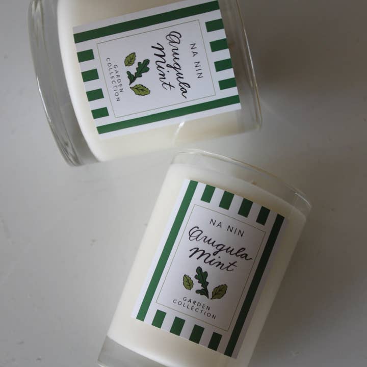 Na Nin - Wholesale Jar/Filled Candle - Arugula Mint Candle / Available in 5oz & 8oz2