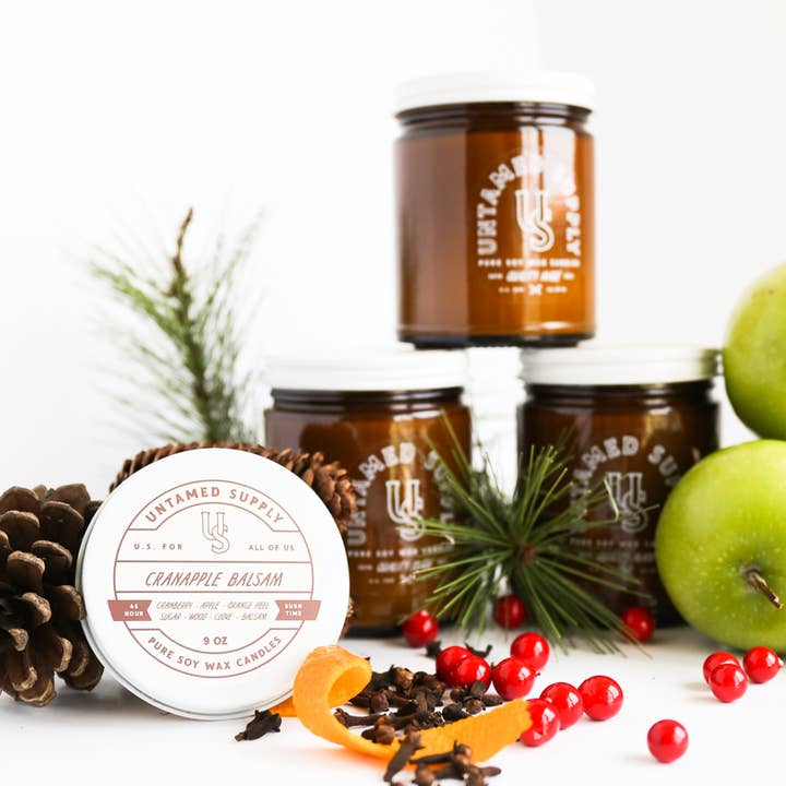 Untamed Supply - Wholesale Jar/Filled Candle - Cranapple Balsam