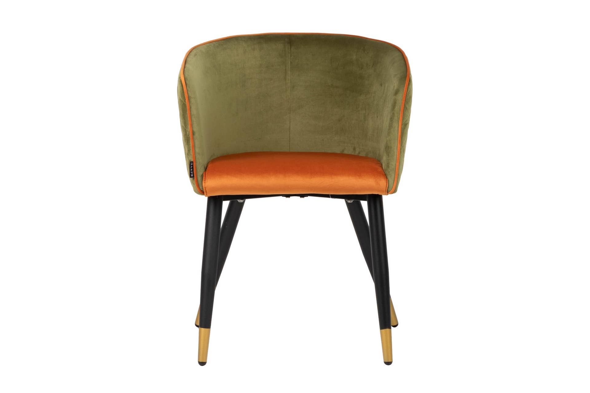 Garpe Interiores - Wholesale Chair - Chair With Velvet Handle Green Orange 55x57x76cm