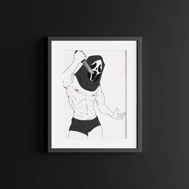 Qweer Co - Wholesale Art Print - Sexy Horror Poster Art Print - Ghostface - A3 Size