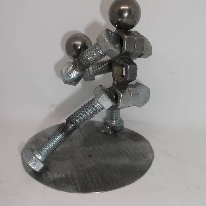 Creations Welded - Wholesale Decorative Figurine - Volleyball Player, Metal Figurine, Upcycled Metal Art