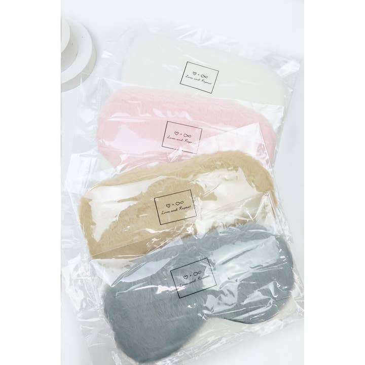 MIX COLOR Faux Fur Eye Mask for wholesale on Faire
