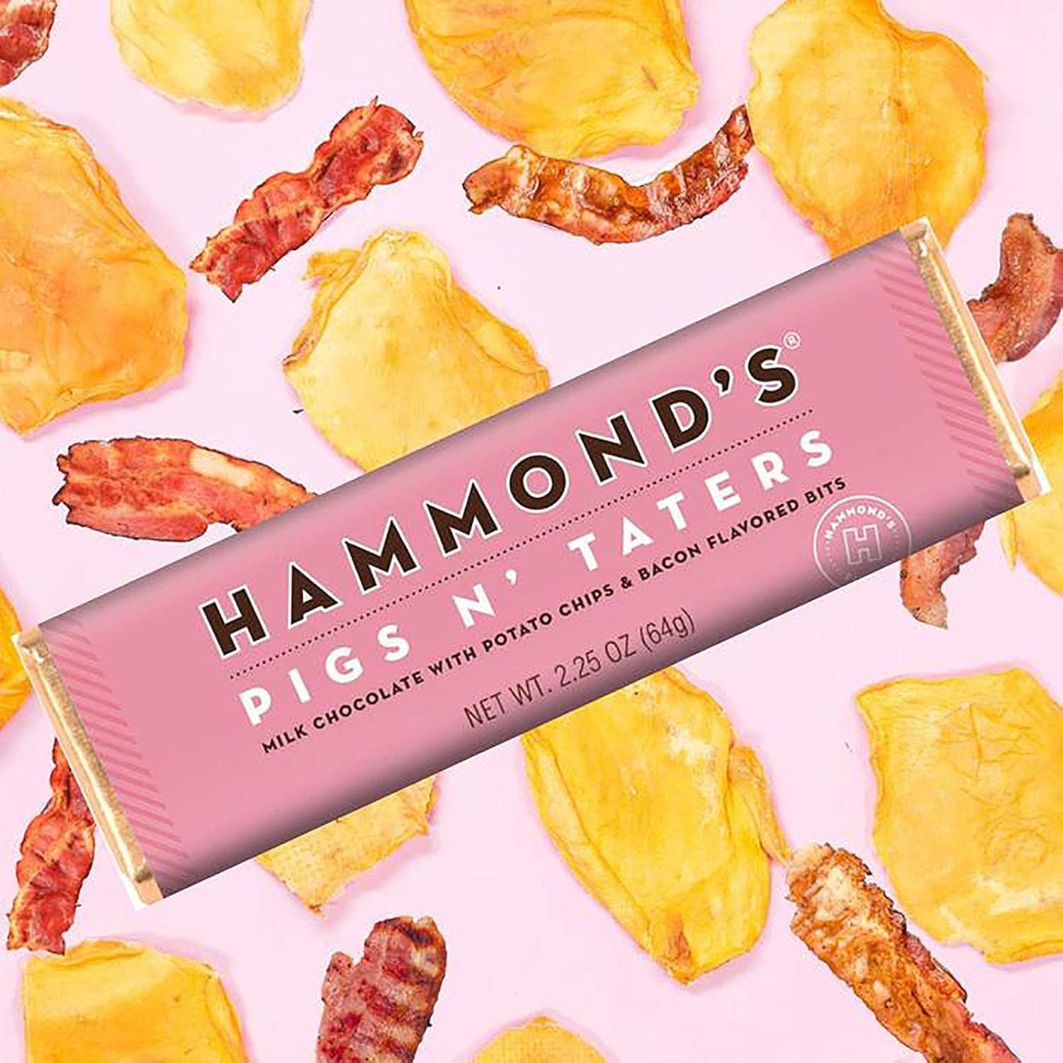 Hammond's Candies - Wholesale Snack Bar - Candy Bar - Milk Chocolate - Pigs N' Taters - 2.25 oz2