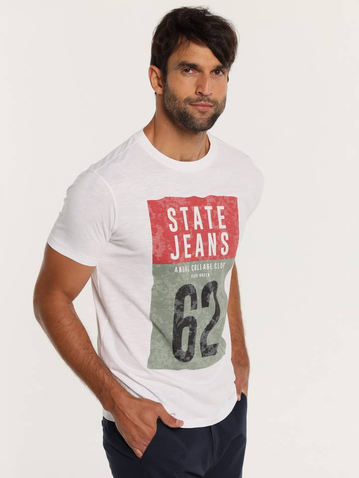 LOIS JEANS - Slub-T-Shirt mit kurzen Ärmeln für den Großhandel von PAUSANT SHOP ONLINE