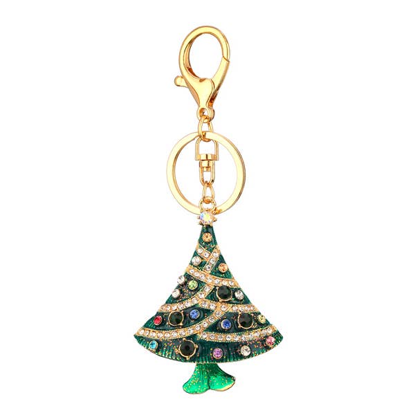 Llavero clásico de metal con temática de árbol de Navidad para venta al por mayor de Nima Accessories Inc