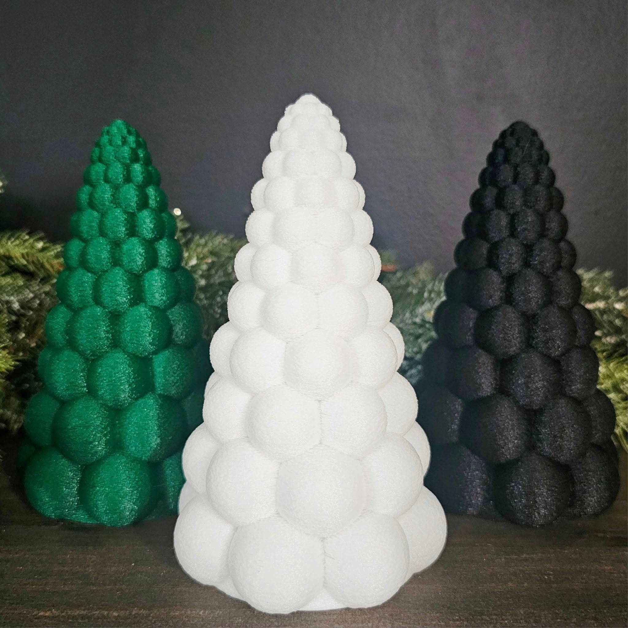 BD Lasers INC. - Vente Décoration de Noël - Décor de table de Noël moderne avec arbres à bulles2