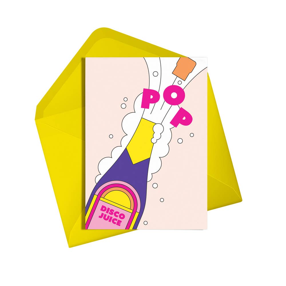 Alphablots – wholesale Congratulations card – Disco juice (neon) | Congratulations Card | Celebration Card