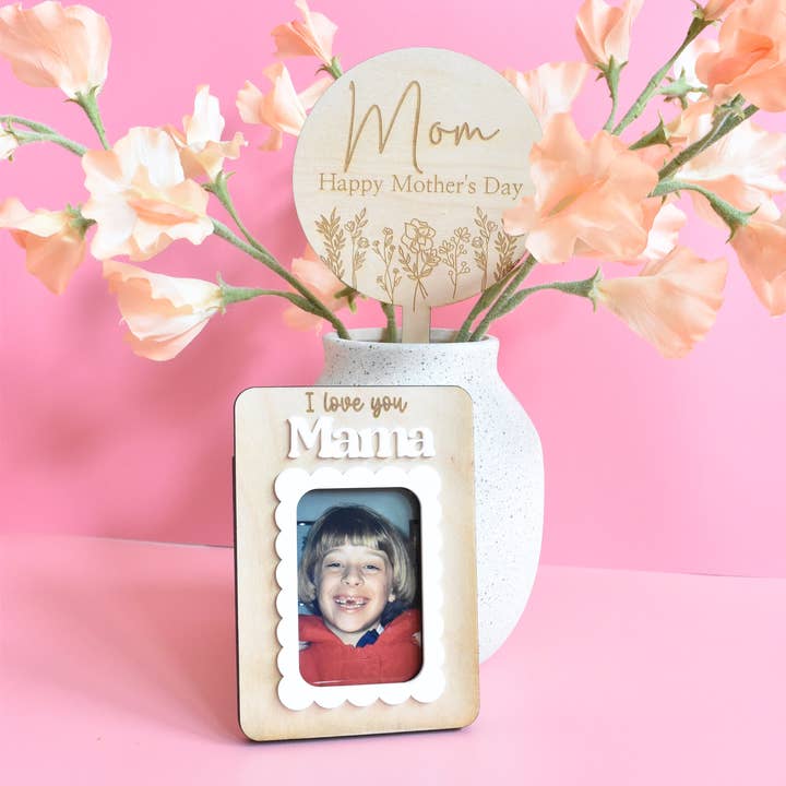 Etchedoccasions – wholesale Picture frame – Mother's Day Fridge Magnet Photo Frame 2