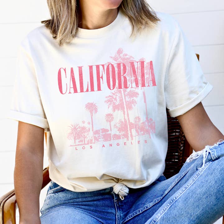 California Los Angeles Palm Trees T-Shirt for wholesale by Achitopia