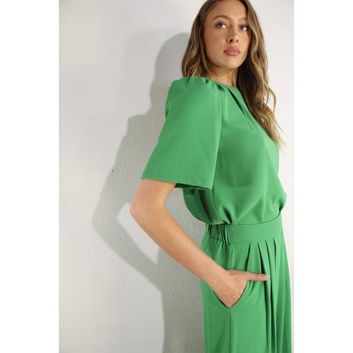 Top and Pants Set - Green Color for wholesale on Faire