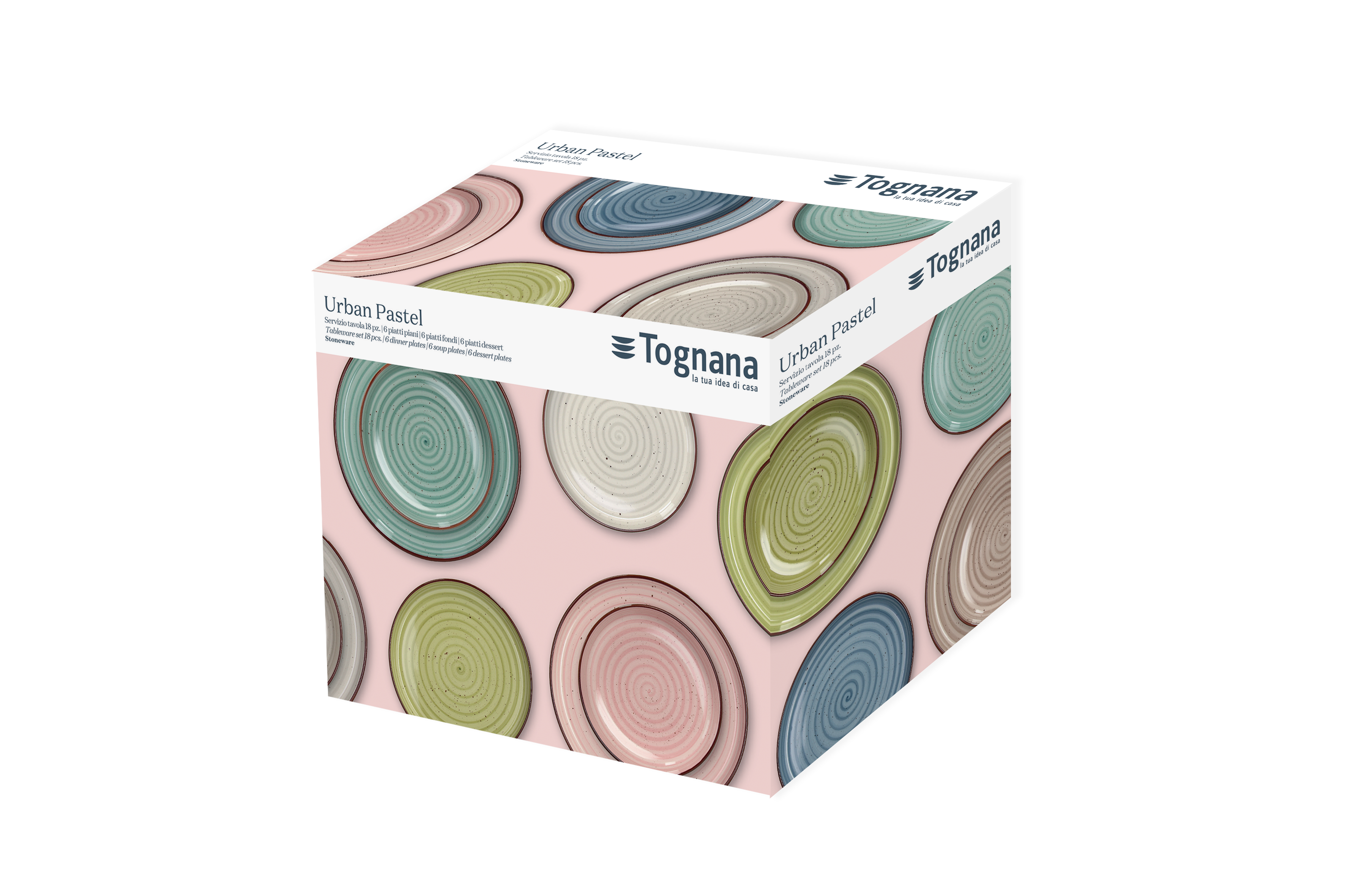 Tognana - Wholesale Dinnerware Set - Urban Pastel 18 Pcs Urban Table Set1