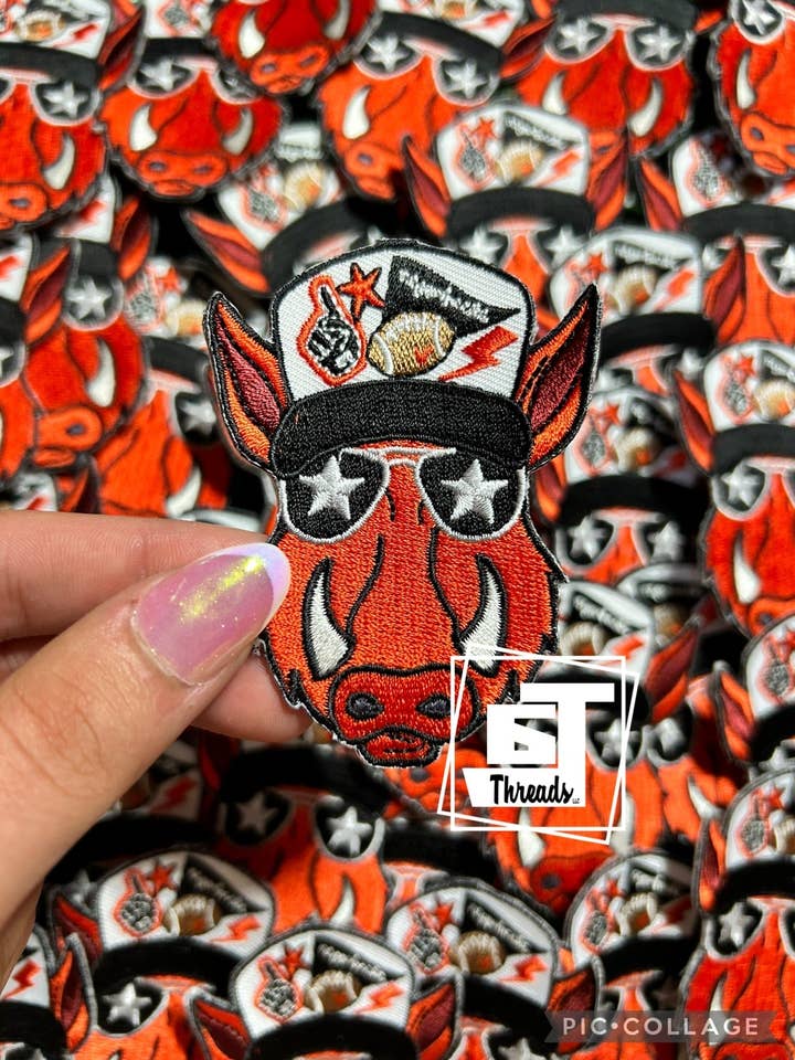 Red Star-zonnebril Spirit Hog... Alleen petpatches voor wholesale door 6j Threads LLC