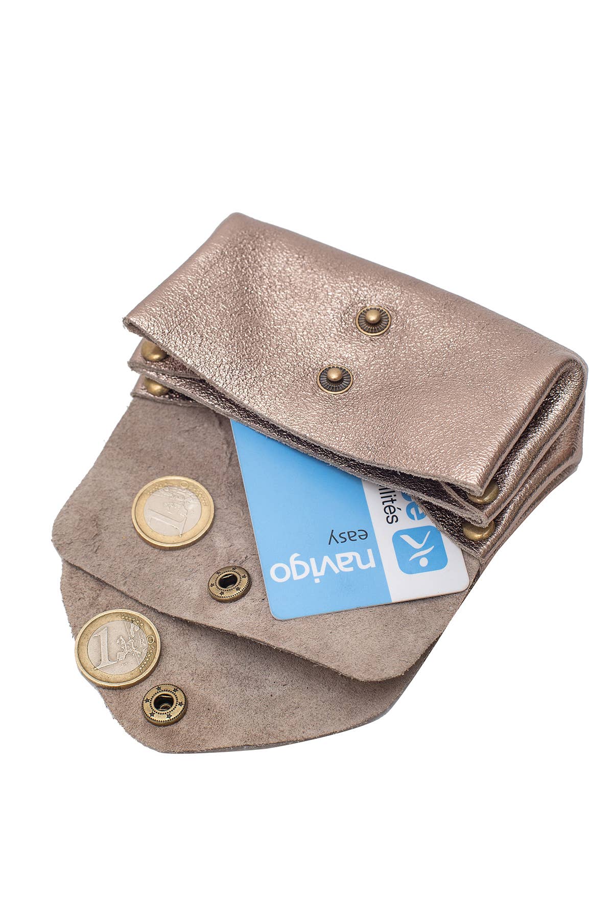 Cherry Paris – Carteira - Mulher por atacado – Pequenas peças de couro SUZIE METAL - 490326