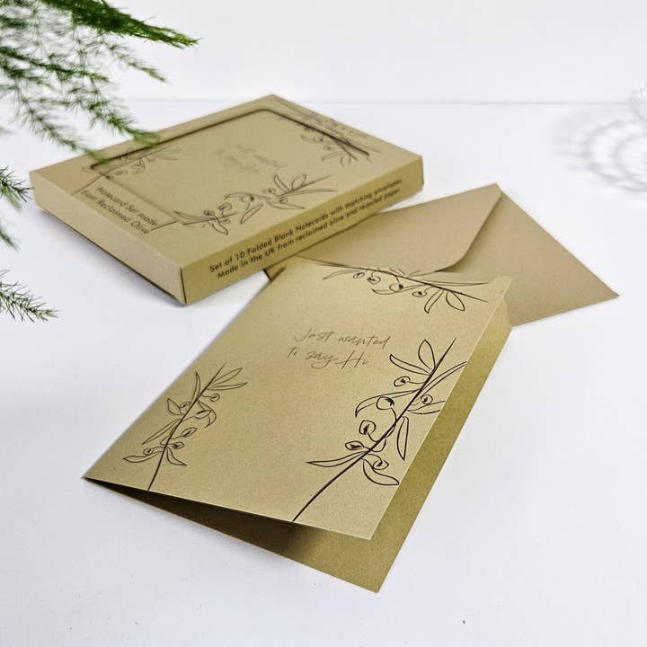 Notecard Set of 10 - Made from Olives for wholesale by VENT for Change