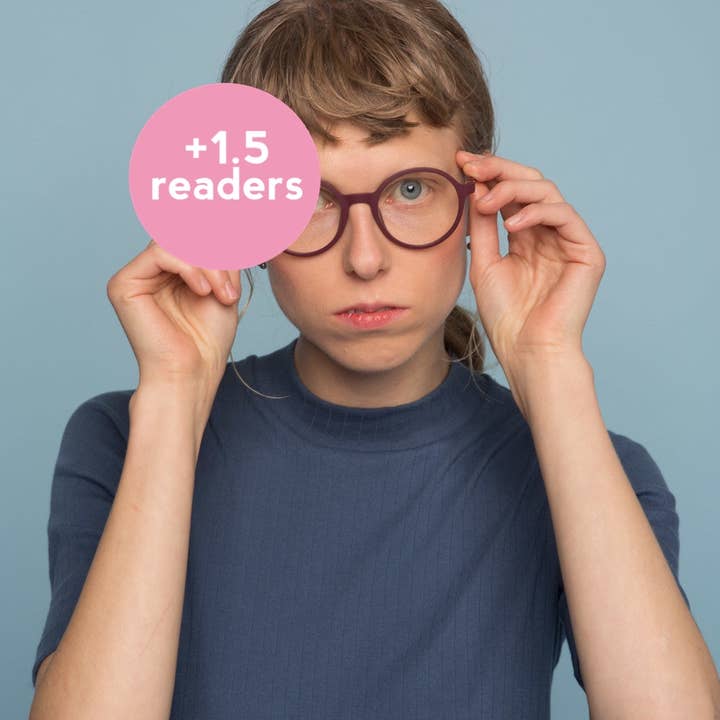 Goodordering - Wholesale Eyeglasses - Women's - Maroon magnetic glasses & sunglasses in one4