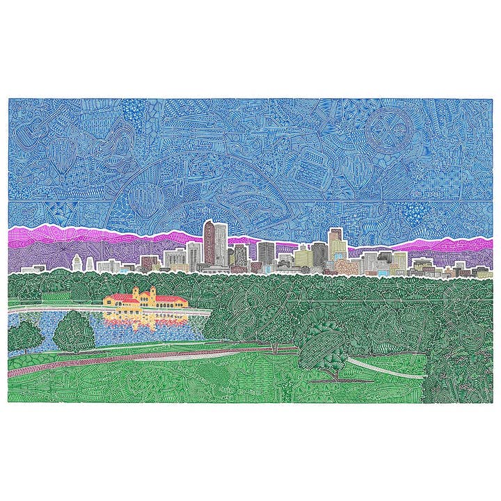 Art Print - Downtown Denver for wholesale by Viz Art Ink