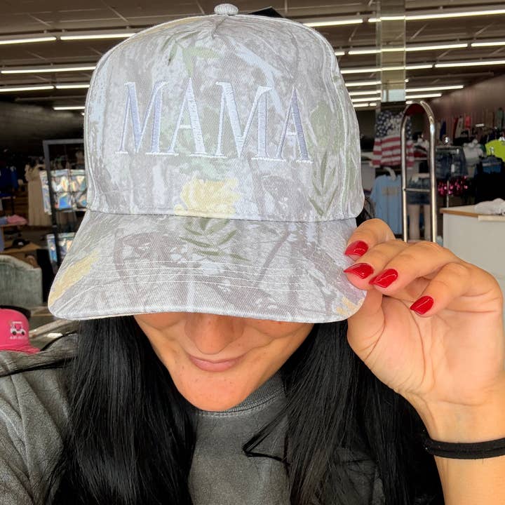 Camo mama hat for wholesale by Gabriel Clothing Co
