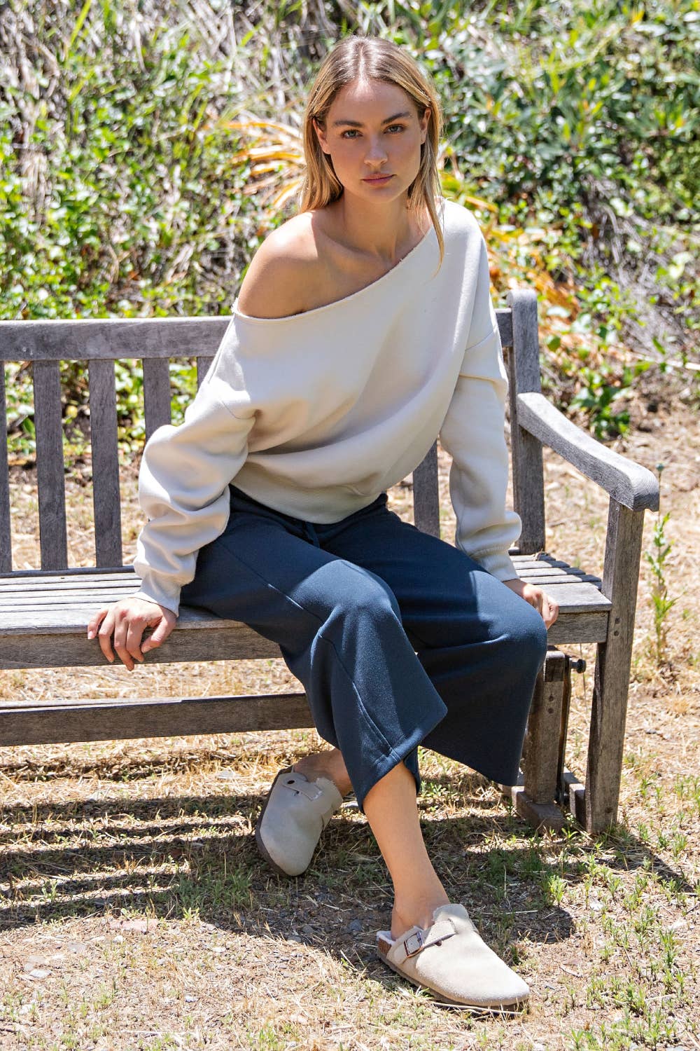 Peace Love Line - Wholesale Pants - Women's - PL9595 - MODAL SCUBA CROPPED WIDE PANT10