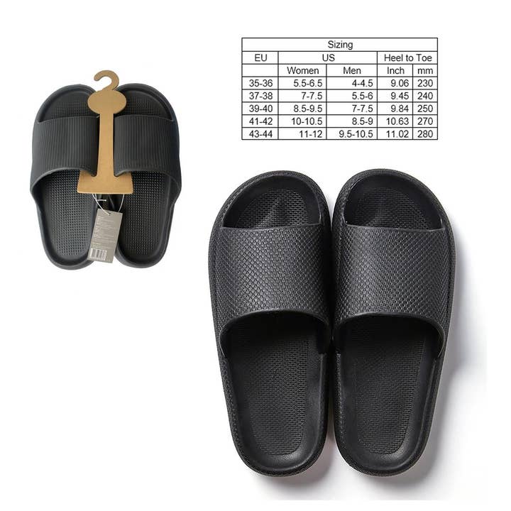Bodico - Wholesale Sandals - Unisex - Bodico Adult Extra Plush Slides, 5 Sizes, 5 Colors
