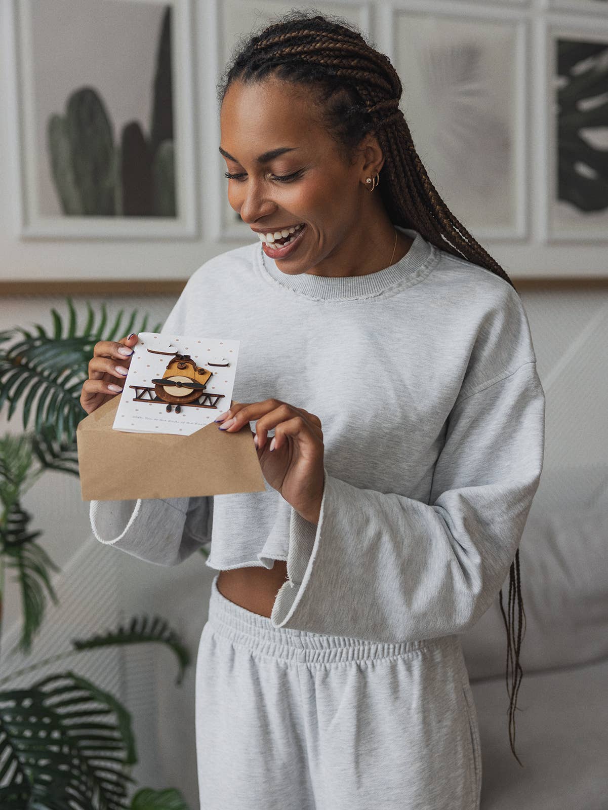 PESKOVOI - Wholesale Valentine's Day Card - Handmade 3D Wooden Romantic Card – Cute Pilot Bear Greeting3