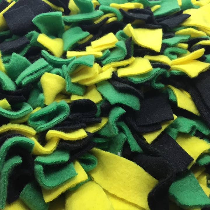 Green/Yellow/& Black Washable Snuffle Mat/ Pet Nose Work Foraging Pick Your Size for wholesale by Life’s A Treasure Mat