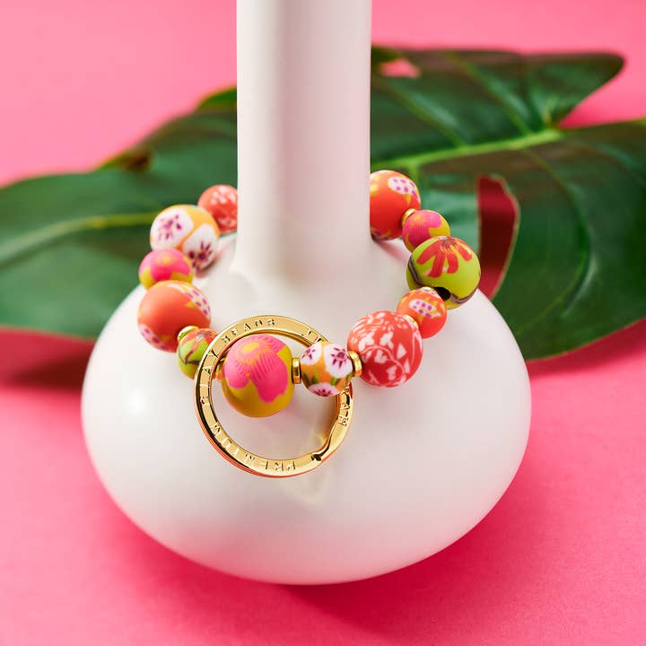 Canary Gold Small Bead Wrist Keychain for wholesale by JILZARAH