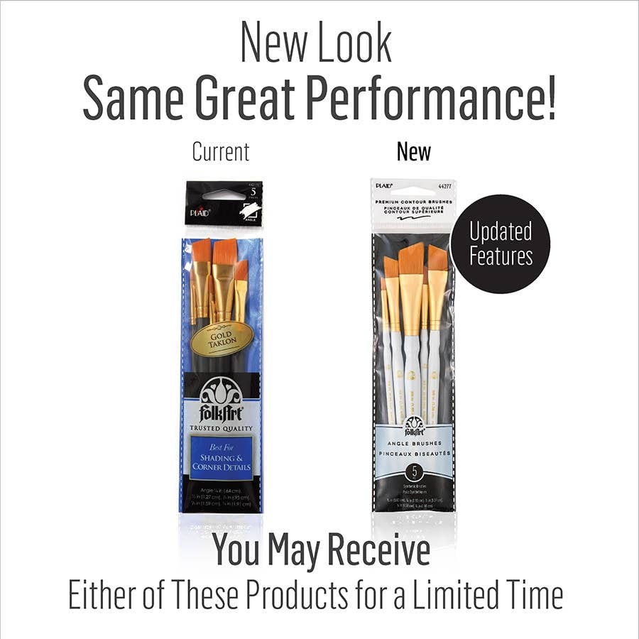 Plaid Crafts - Wholesale Paint/Wax Brush - Folkart ® Angle Brush Set, 5-Piece2