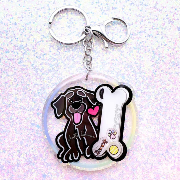 Labrador Retriever Dog Keychain, Black for wholesale by WhattaCharmer