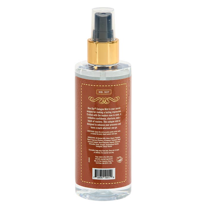 San Francisco Soap / Man Bar Soap - Wholesale Cologne Spray - MAN BAR COLOGNE MIST SPICED TOBACCO