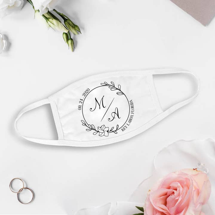 GiftsbyPR - Wholesale Non-Medical Disposable Mask - Personalized Wedding Face Masks, Wedding Masks for Guests,