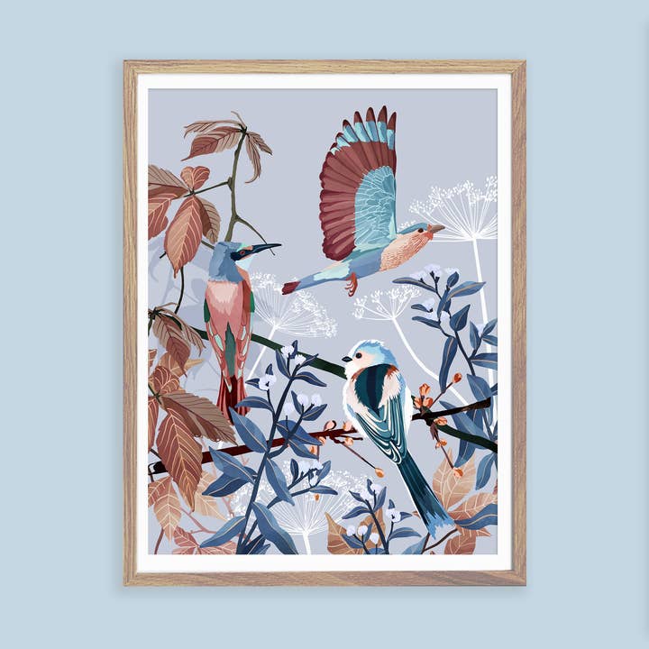 Poster - Vögel des Winters für den Großhandel von Goed Blauw