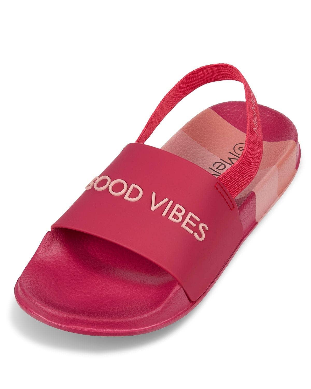 Infinity Classics International Inc. - Wholesale Slippers - Kids - Girls Striped Super-Soft "Good Vibes" Slide Sandal3