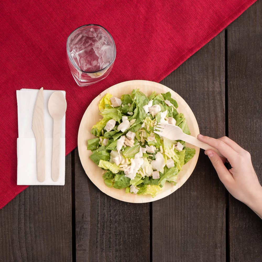 BioShell Tableware - Wholesale Assorted Cutlery Set - Eco-Friendly Birch Wooden Cutlery - Compostable Utensils1