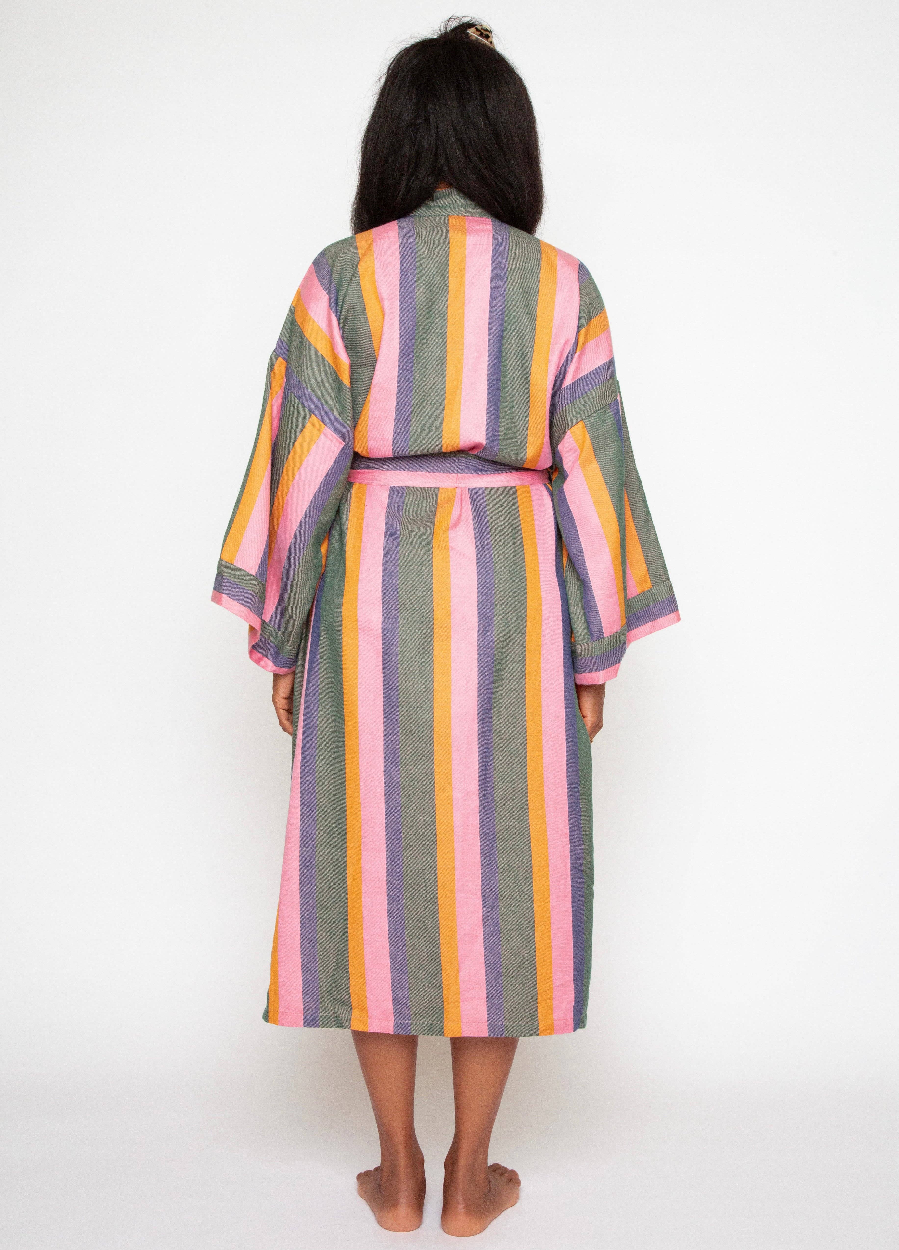 Bathen - Wholesale Robe - Women's - Stripe Robe In Palma3