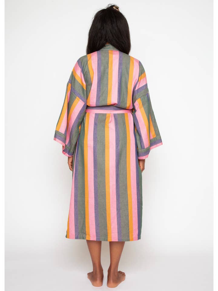 Bathen - Wholesale Robe - Women's - Stripe Robe In Palma3