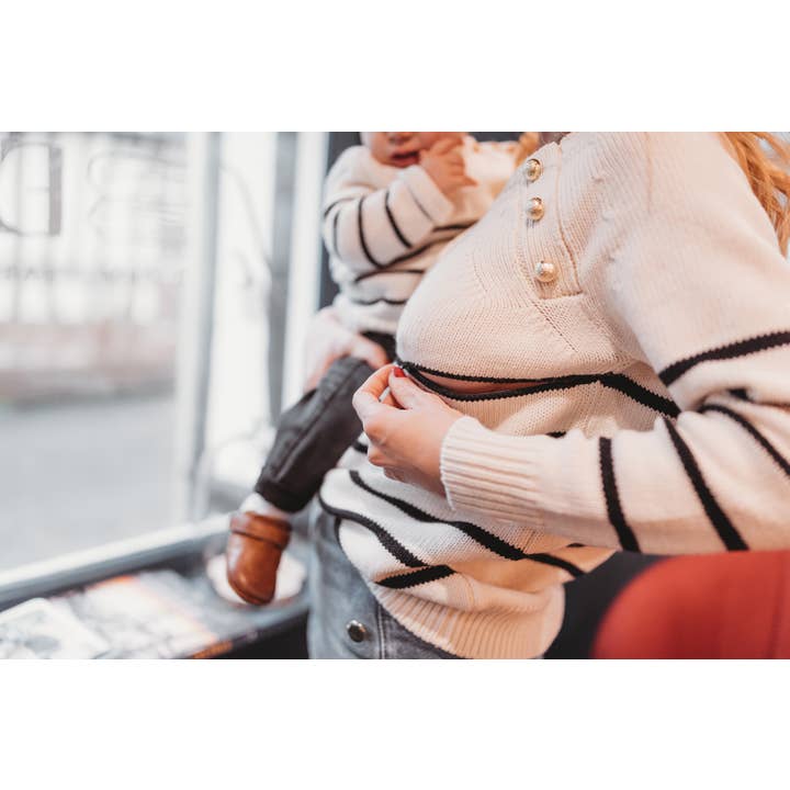 You&Milk - Wholesale Knit Sweater - Women's - Nursing Marinière Sweater - La Mèrinière