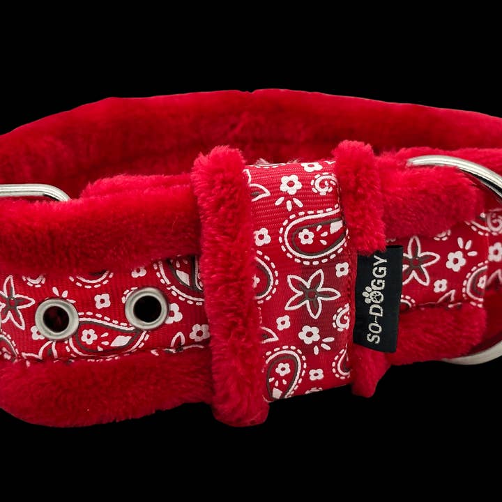 HUNDEHALSBAND AUS FLEECE | BILLY RED | ROT für den Großhandel von So-Doggy
