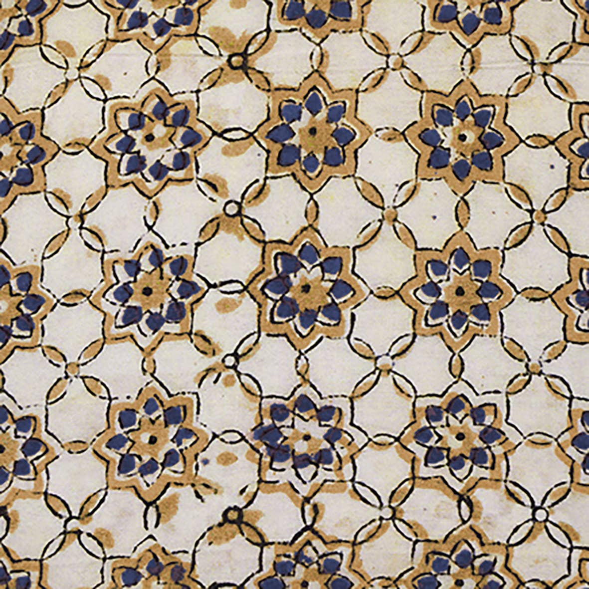 Maison Lilo – wholesale Decorative tray – Blue Zellige enamel metal tray 10x15, gold border1