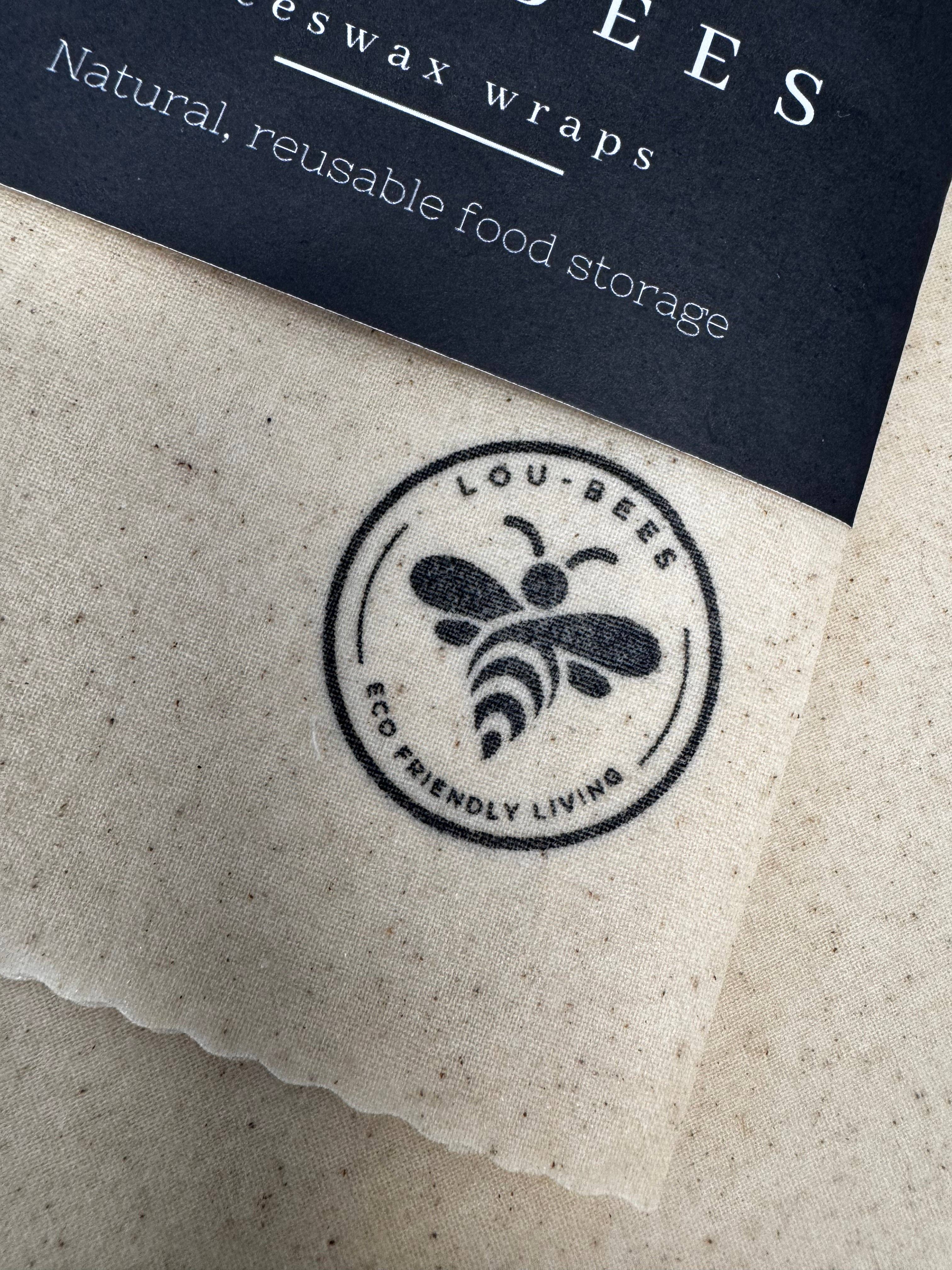 Lou Bees – wholesale Food storage wrap/bag – Lou-bees Closer to Nature 13” beeswax wraps3