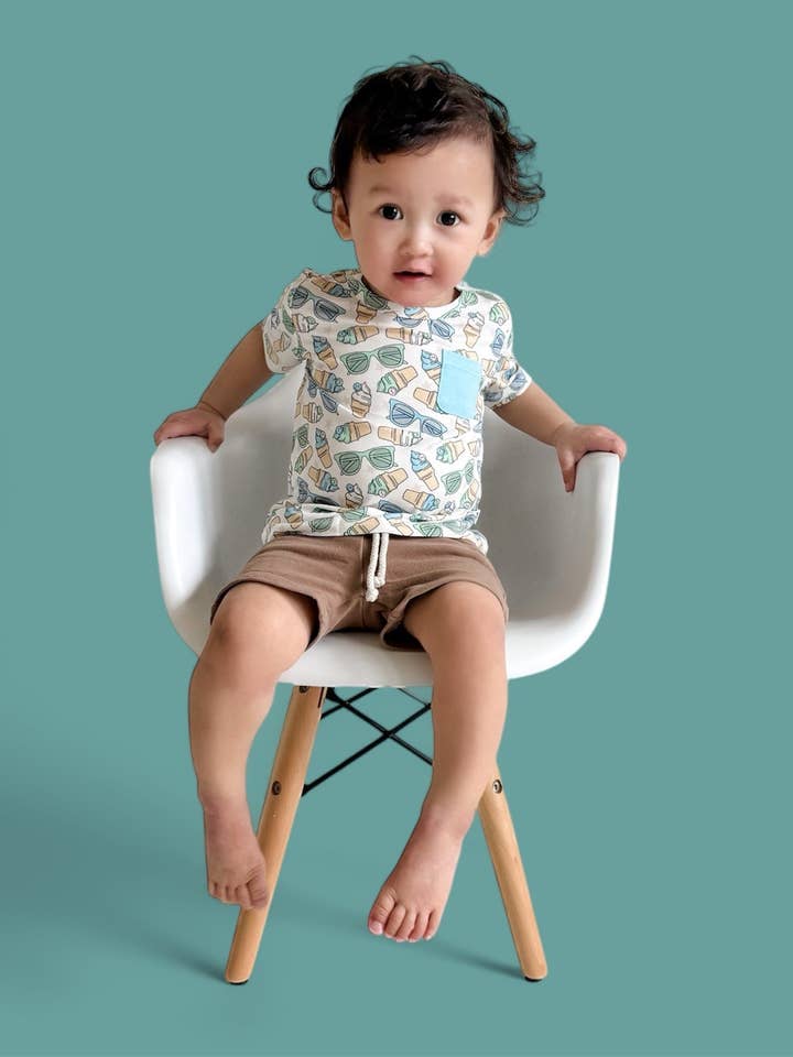 Dream Big Little Co. - Wholesale T-Shirt - Kids - COOL SUMMER DREAM POCKET TEE