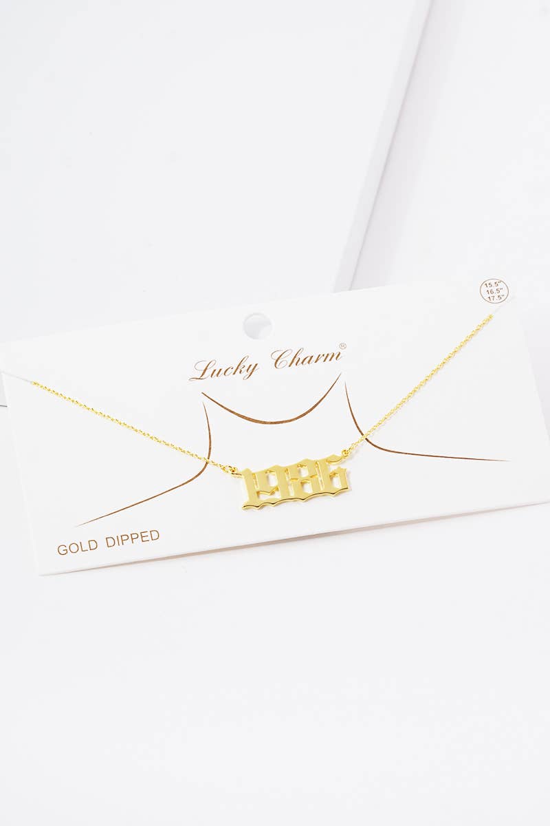 OHBOOBA DESIGN - Wholesale Pendant/Charm Necklace - Gold Plated Birth Year Necklace12